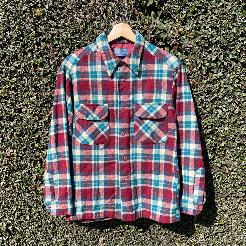Vintage rare Pendleton board shirt loop collar made in USA